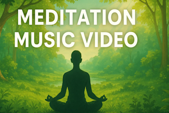 create HD and 4k meditation music video for you in 24hrs