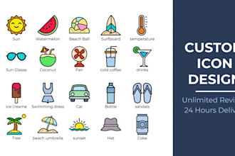 do creative modern custom icon set for your brand within 24h