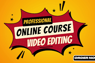 do online course video editing