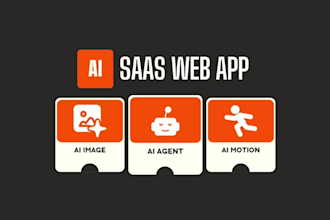 do custom ai agent, ai web app, ai saas, chatbot, image, motion, video, voice