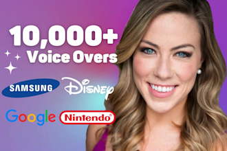 record professional american english female voice over