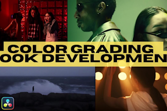 do cinematic color grading and create a professional film look