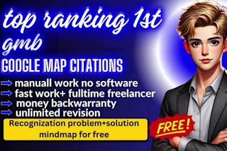create 5k google map citations in 8 hour for local seo gmb ranking optimization