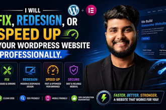 fix, redesign, or speed up your wordpress website