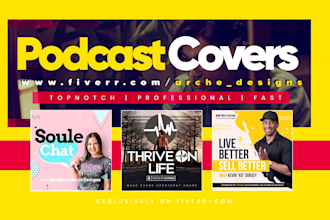 professionally design podcast cover art, logo