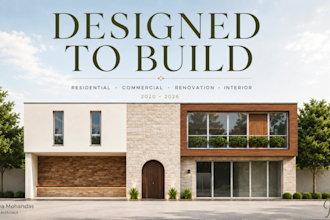design house exterior and 3d render