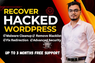 remove wordpress malware, fix redirecting, remove blacklists