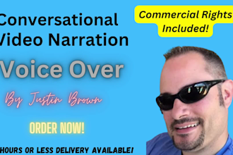 voice a casual conversational video narration voice over