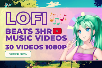 create 3hr lofi video loop animated lofi beats youtube video