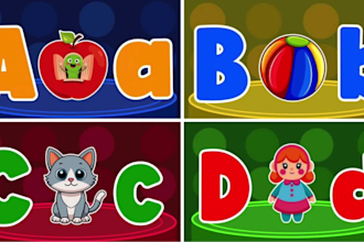 create kids  learning video for your kids channel for passive income