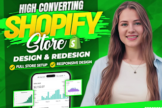 build high converting 7 figure shopify dropshipping store or shopify website