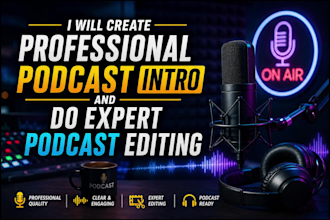 edit podcast videos and create professional podcast intros