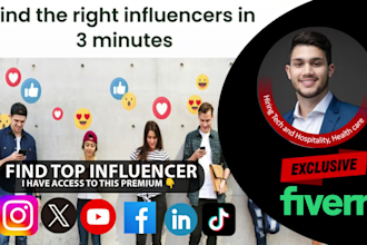 find the best influencers, on instagram, fb, tiktok, x, yt, and linkedin