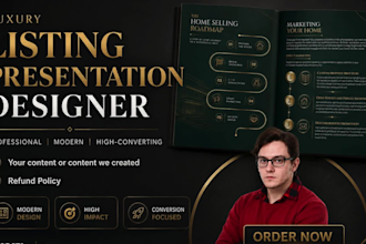 design luxury listing presentation for you