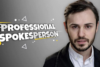 be your male video spokesperson presenter