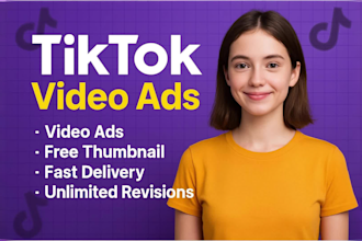 create tik tok video ads, facebook video ad, tik tok ads under 6h