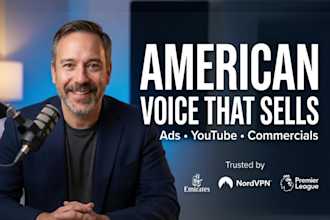 record a deep american accent voice over with pro quality