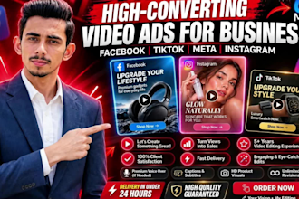create viral video ads for dropshipping, facebook ads, tiktok and instagram ads