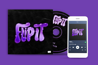 design 3d lettering album artwork cover art
