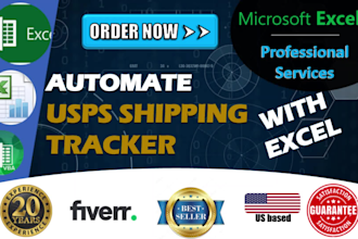 automatically retrieve usps package tracking from excel