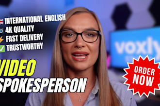 be your professional female spokesperson video presenter