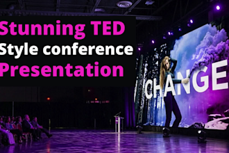 design ted style powerpoint conference presentation