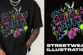 create unique streetwear design, bootleg for your clothing brand