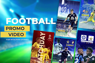 develop a promo video for instagram for a football match
