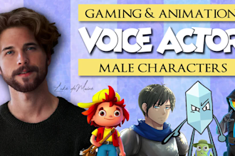 be your voice actor for animation and video game characters