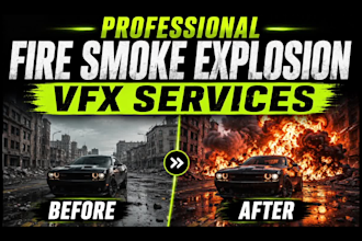 create realistic fire, smoke and explosion vfx