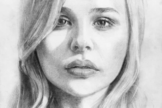 draw realistic pencil sketch portrait from a photo
