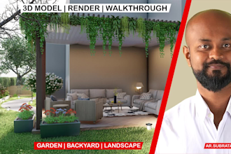 do garden backyard landscape design rendering sketchup as landscape architect