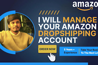 manage your amazon dropshipping store ,amazon fbm,amazon two step dropshipping