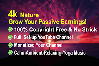 create a youtube channel with 30 meditation,relax,lofi music videos