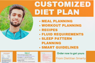 be your nutritionist and make customized nutrition plans