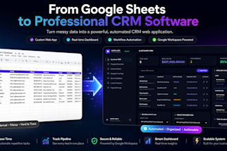 replace messy spreadsheets with a custom CRM web app