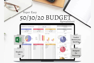 create custom excel spreadsheet, google sheet, budget planner using vba automate