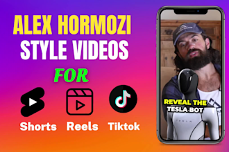 edit instagram reels, yt shorts, tiktok like alex hormozi