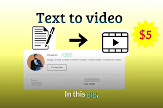 convert, script, article and blog to video