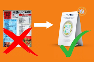 create a qr menu website for your restaurant