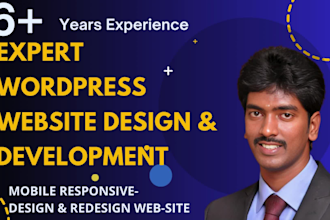 be a expert wordpress design development for business mobile responsive redesign