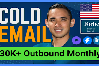 setup a monthly cold email system and be your outreach strategist