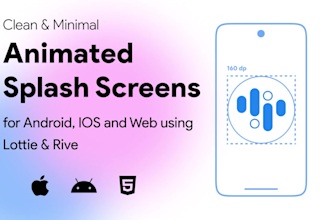 design an animated splash screen for IOS and android app using lottie and rive