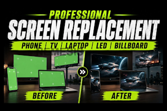 do professional screen replacement and compositing