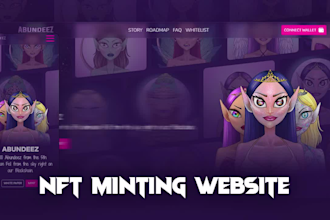 create a complete nft minting website based on ethereum