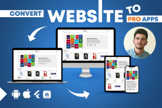 convert website to app, ios app and android app,  pro mobile app development