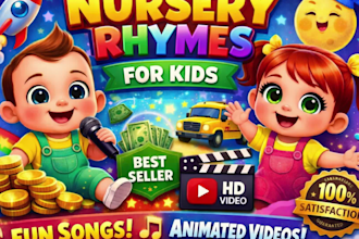 create 2d and 3d learning nursery rhymes video amination for kids