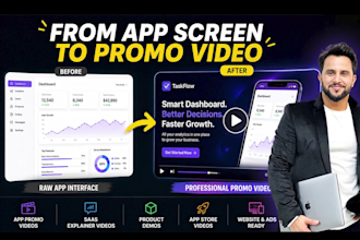 create an app promo video or saas explainer video