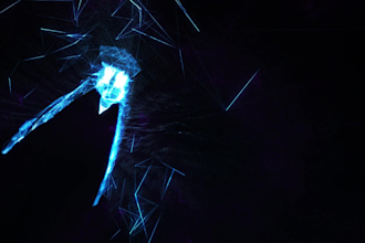 create 4k serenity abstract flying neon bird youtube intro