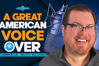 be your american male voice over artist, voice actor, or youtube narrator